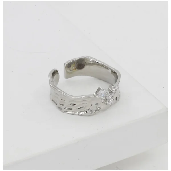 Generic Stainless Steel Silver Polish Freesize Western Finger Ring (Silver Plated)