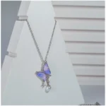 Generic Women's Stainless Steel Butterfly Dailywear Pendent Delicate Chain (Silver Plated) - Image 3