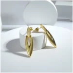 Generic Women's brassNew Gold Tone Polish Mini Office Earrings (Gold Plated) - Image 2