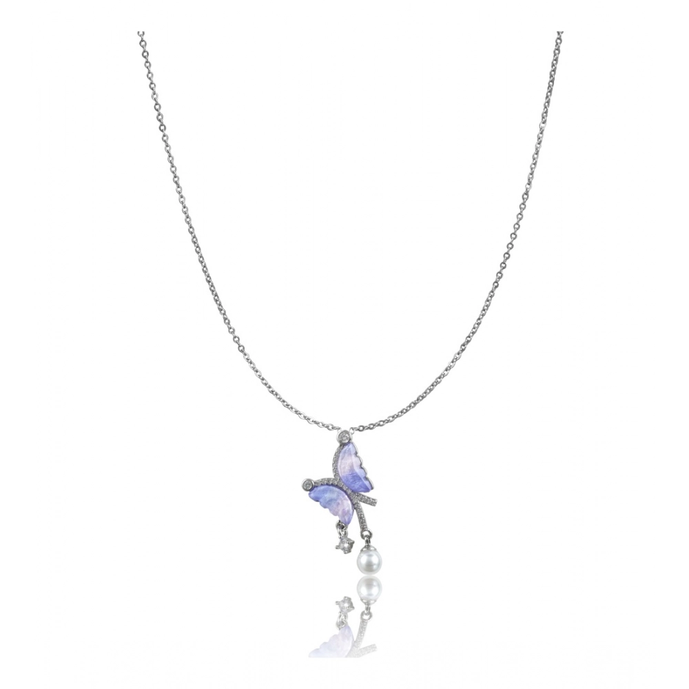 54318782649_6ea123ff0c_o_d-1000x1000-1.webp Generic Women's Stainless Steel Butterfly Dailywear Pendent Delicate Chain (Silver Plated) - Image 1