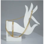 Generic Women's Stainless Steel Gold Polish Polish Hand Bracelet And Necklace (Gold Plated) - Image 3