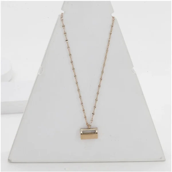 Generic Women's Stainless Steel Mini Suitcase Pendent Delicate Chain (Gold Plated)