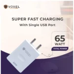 Generic VOXEL 65 Watt Usb Fast Charger AB Plastic (White) - Image 3