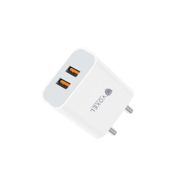 Generic VOXEL 18 Watt Double Usb Port Charger AB Plastic (White)