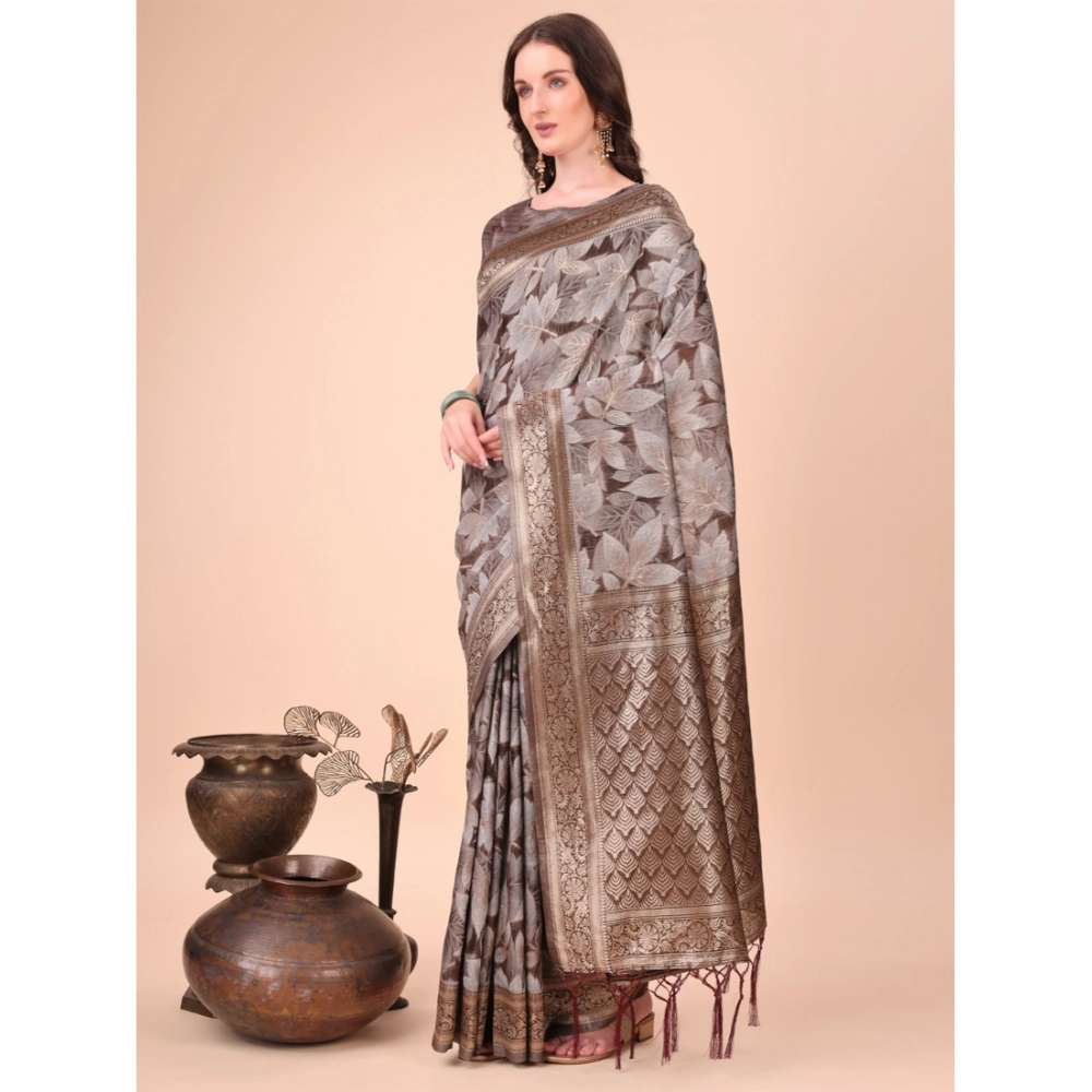 54441555887_217efef1d9_o_d-1000x1000-1.webp Generic Women's Cotton Printed Saree With Unstitched Blouse 5.5Mtr (Brown) - Image 1