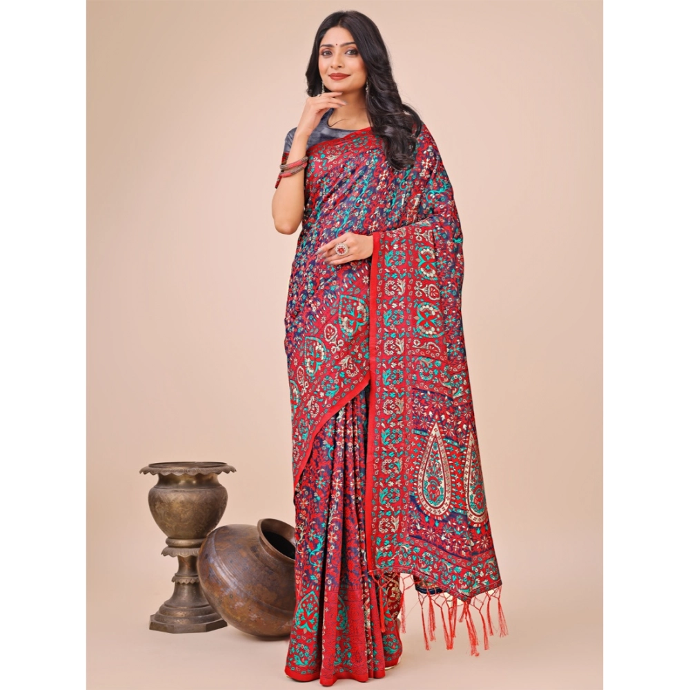 54442602064_8442d56475_o_d-1000x1000-1.webp Generic Women's Cotton Printed Saree With Unstitched Blouse 5.5Mtr (Pink) - Image 1