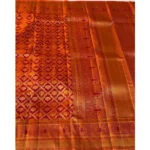 Generic Women's Silk Printed Saree With Unstitched Blouse 5.5Mtr (Red) - Image 3