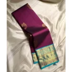 Generic Women's Silk Printed Saree With Unstitched Blouse 5.5Mtr (Wine) - Image 2