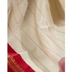 Generic Women's Silk Printed Saree With Unstitched Blouse 5.5Mtr (Off White) - Image 2