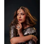 Generic Women's Silk Printed Saree With Unstitched Blouse 5.5Mtr (Black) - Image 2