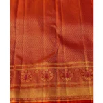 Generic Women's Silk Printed Saree With Unstitched Blouse 5.5Mtr (Red) - Image 2