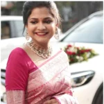 Generic Women's Silk Printed Saree With Unstitched Blouse 5.5Mtr (Pink) - Image 3