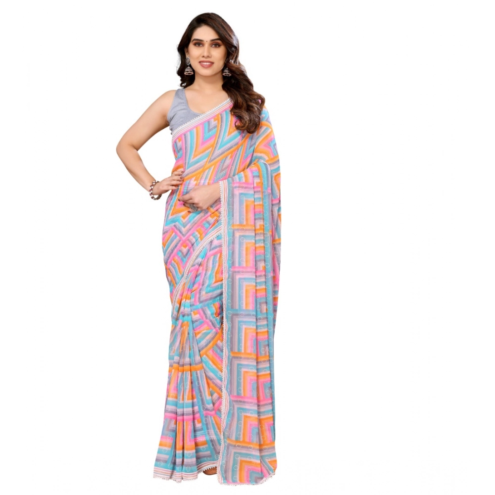 54459509839_5c03cae86b_o_d-1000x1000-1.webp Generic Women's Small Lace Georgette Printed Ready-to-Wear Saree With Unstitched Blouse 5.5 Mtr (Grey) - Image 1