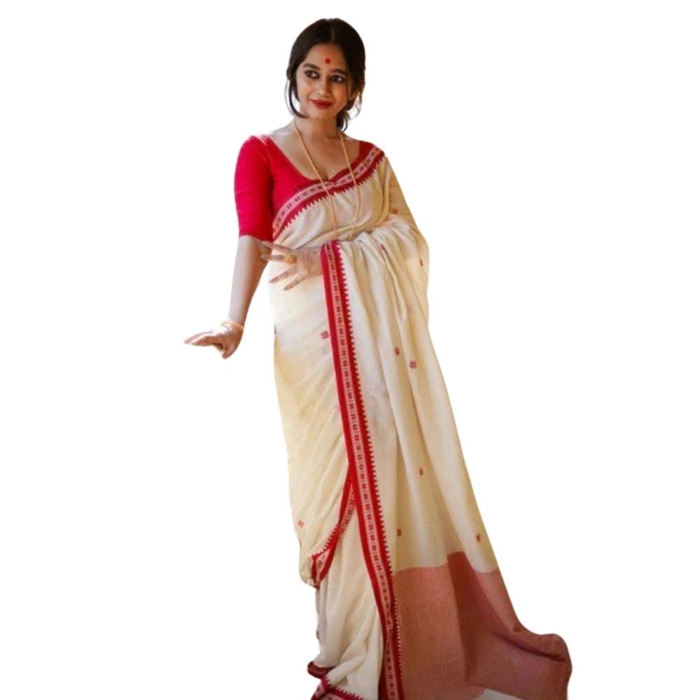 54464940087_796fcf52f9_o_d-1000x1000-1.webp Generic Women's Cotton Printed Saree With Unstitched Blouse 5.5Mtr (White) - Image 1
