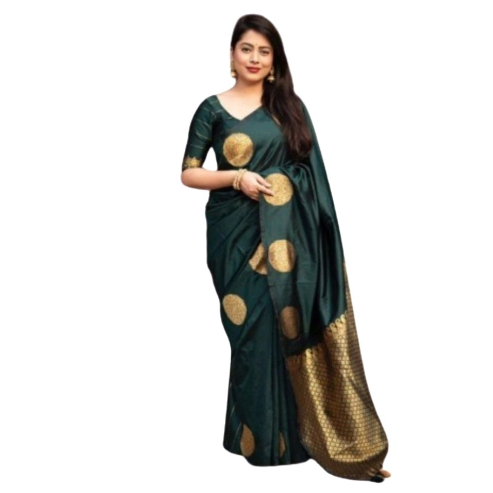 54465779301_3a6d6283a2_o_d-1000x1000-1.webp Generic Women's Silk Printed Saree With Unstitched Blouse 5.5Mtr (Green) - Image 1