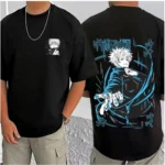 Generic Men's Casual Cotton Blend Printed Round Neck Half Sleeve T-Shirt (Black) - Image 3