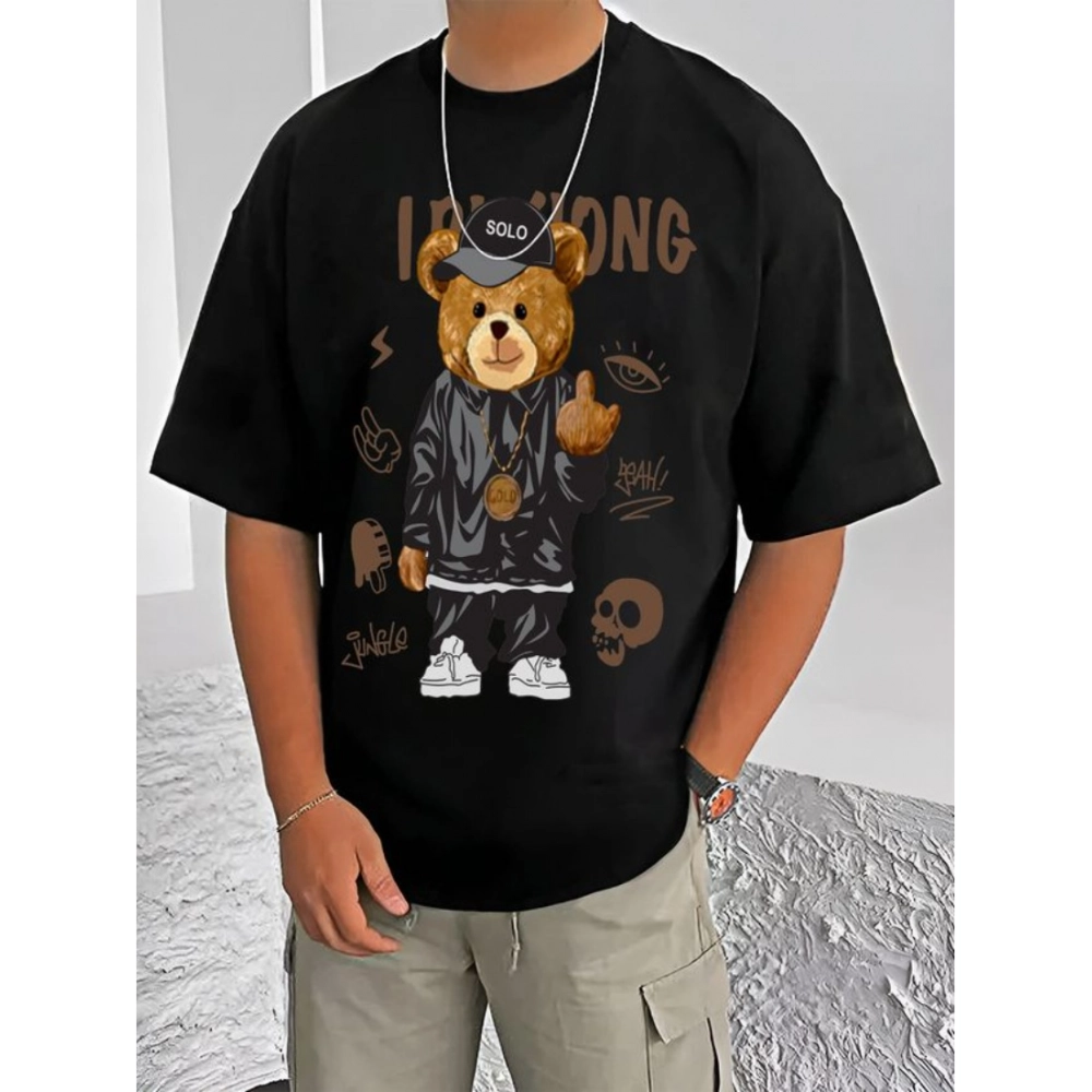 54519925397_f564ee61aa_o_d-1000x1000-1.webp Generic Men's Casual Cotton Blend Printed Round Neck Half Sleeve T-Shirt (Black) - Image 1