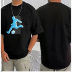 Generic Men's Casual Cotton Blend Printed Round Neck Half Sleeve T-Shirt (Black) - Image 3