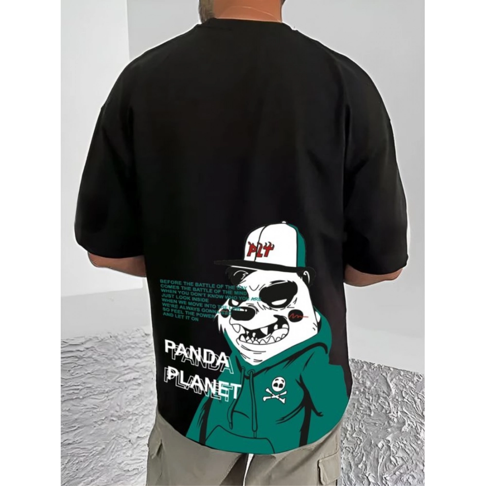 54520792741_f6b4f0ac4b_o_d-1000x1000-1.webp Generic Men's Casual Cotton Blend Printed Round Neck Half Sleeve T-Shirt (Black) - Image 1