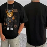 Generic Men's Casual Cotton Blend Printed Round Neck Half Sleeve T-Shirt (Black) - Image 3