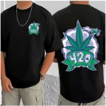 Generic Men's Casual Cotton Blend Printed Round Neck Half Sleeve T-Shirt (Black) - Image 3