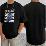 Generic Men's Casual Cotton Blend Printed Round Neck Half Sleeve T-Shirt (Black) - Image 3