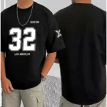 Generic Men's Casual Cotton Blend Printed Round Neck Half Sleeve T-Shirt (Black) - Image 3