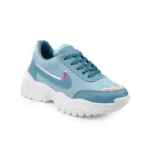 Generic Women's Casual Mesh Printed Lace-Ups Shoes (Blue)