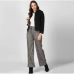 Generic Women's Denim Solid Long Sleeve Jacket (Black) - Image 3