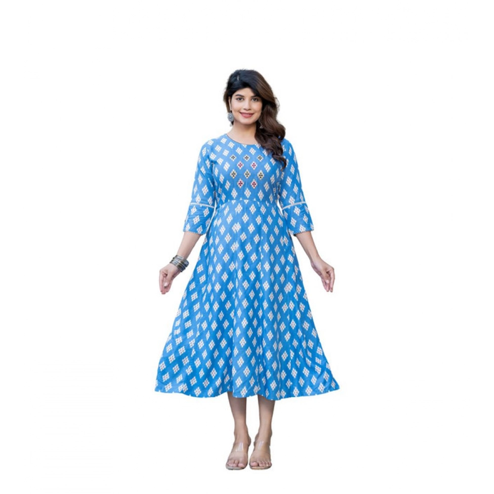63072-1000x1000-1.webp Generic Women's Rayon Print With Embroidery Work A-Line Kurti (Sky Blue) - Image 1