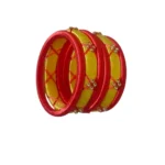 Generic Women's Plastic Silk Thread Bangles (Lemon Yellow, Size: 2.2)