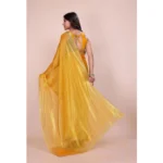 Generic Women's Jimmy choo Embellished Bollywood Saree With Unstitched Blouse 5.5Mtr (Mustard) - Image 2