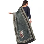 Generic Women's chanderi silk  Printed Dupatta (Black, Length: 2 Mtr) - Image 5