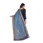 Generic Women's chanderi silk  Printed Dupatta (Navy Blue, Length: 2 Mtr) - Image 5