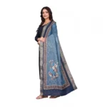 Generic Women's chanderi silk  Printed Dupatta (Navy Blue, Length: 2 Mtr) - Image 4