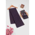 Generic Women's Printed Brasso Saree With Unstitched Blouse (Magenta, 5-6 Mtrs) - Image 3