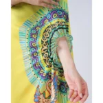 Generic Women's Soft Crepe Silk Printed Ready To Wear Saree With Unstitched Blouse 5.5Mtr (Yellow) - Image 2