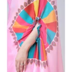 Generic Women's Soft Crepe Silk Printed Ready To Wear Saree With Unstitched Blouse 5.5Mtr (Pink) - Image 2