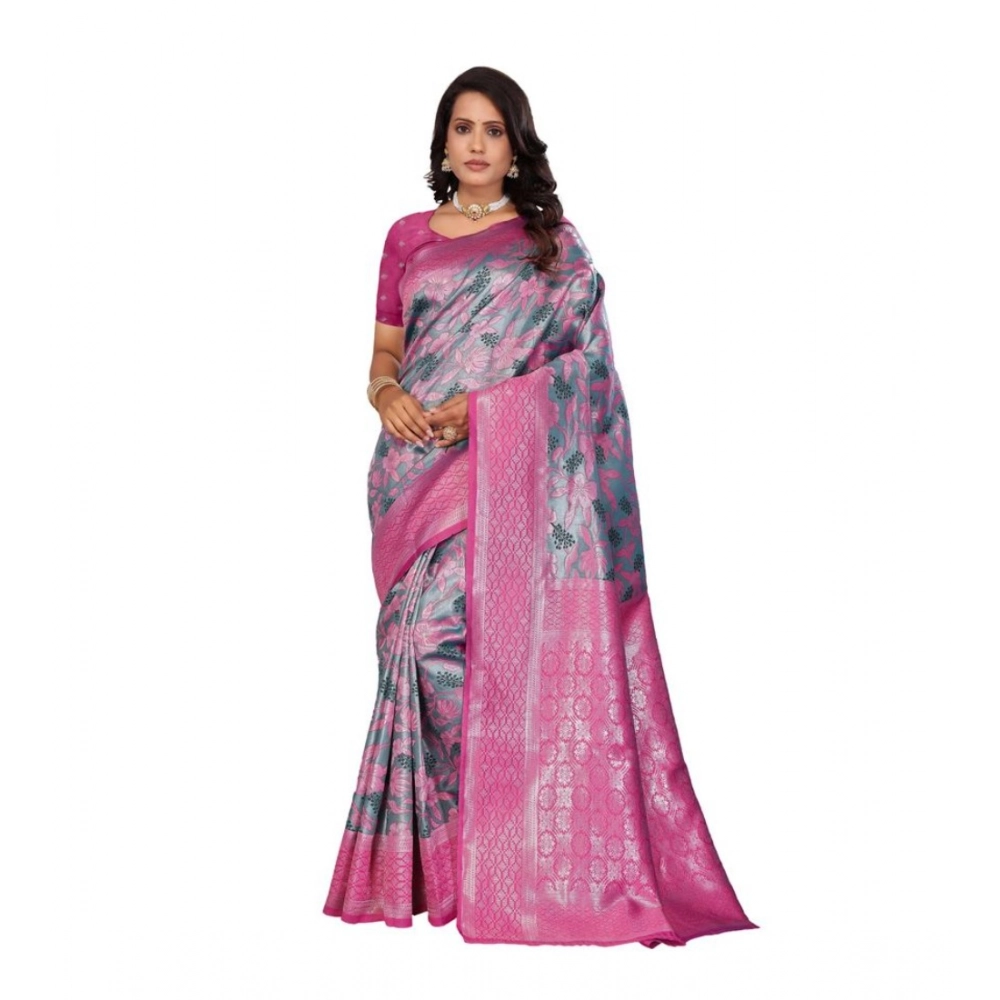 PID-62431-Generic-Women-s-Banarasi-Silk-Jaquard-Woven-Saree-With-Unstitched-Blouse-5-5-Mtr-Pink-1-1000x1000-1.webp Generic Women's Banarasi Silk Jaquard Woven Saree With Unstitched Blouse 5.5Mtr (Pink) - Image 1