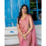 Generic Women's Silk Embroidred Saree With Unstitched Blouse 5.5Mtr (Pink) - Image 4