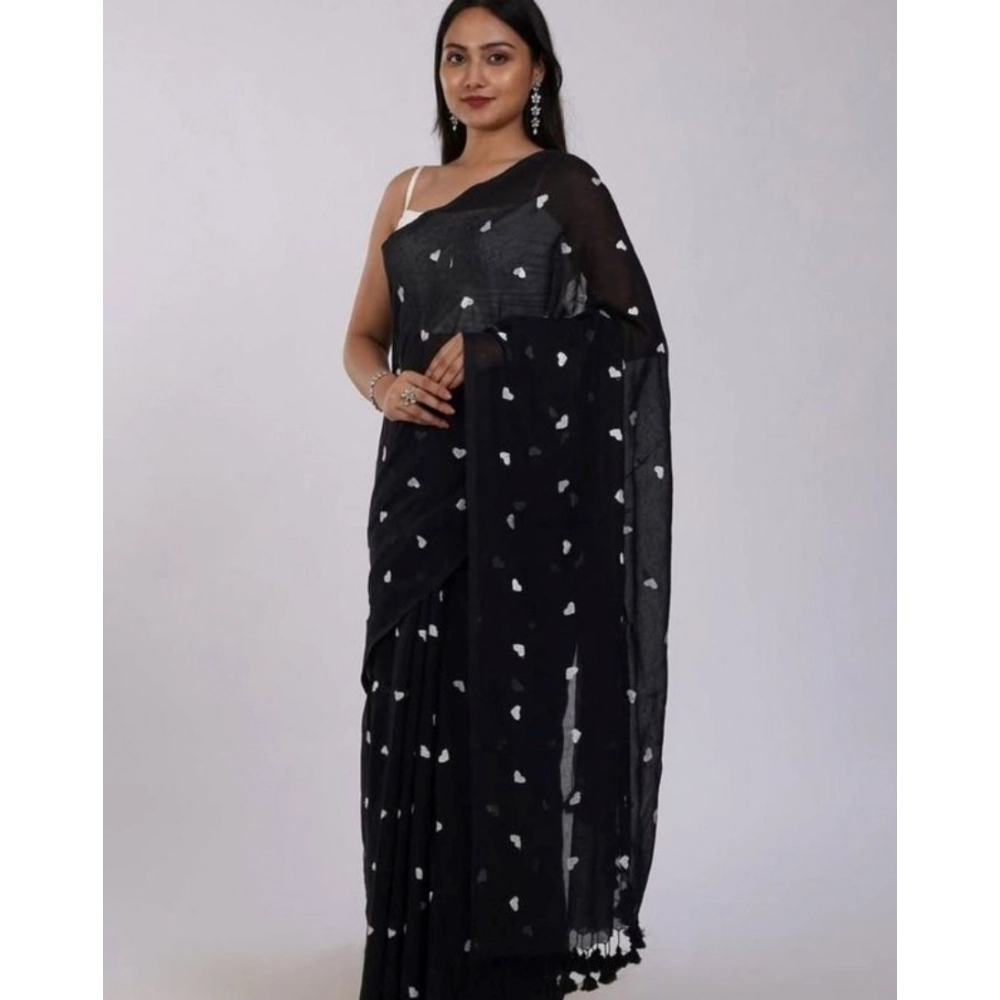 PID-62476-Generic-Women-s-Linen-Printed-Saree-With-Unstitched-Blouse-5-5-Mtr-Black-1-1000x1000-1.webp Generic Women's Linen Printed Saree With Unstitched Blouse 5.5Mtr (Black) - Image 1