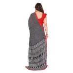 Generic Women's Georgette Printed Saree With Unstitched Blouse 5.5Mtr (Black) - Image 3