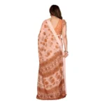 Generic Women's Georgette Printed Saree With Unstitched Blouse 5.5Mtr (Brown) - Image 3