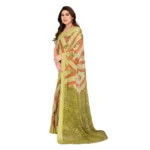 Generic Women's Georgette Printed Saree With Unstitched Blouse 5.5Mtr (Multicolor) - Image 4