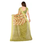 Generic Women's Georgette Printed Saree With Unstitched Blouse 5.5Mtr (Multicolor) - Image 3