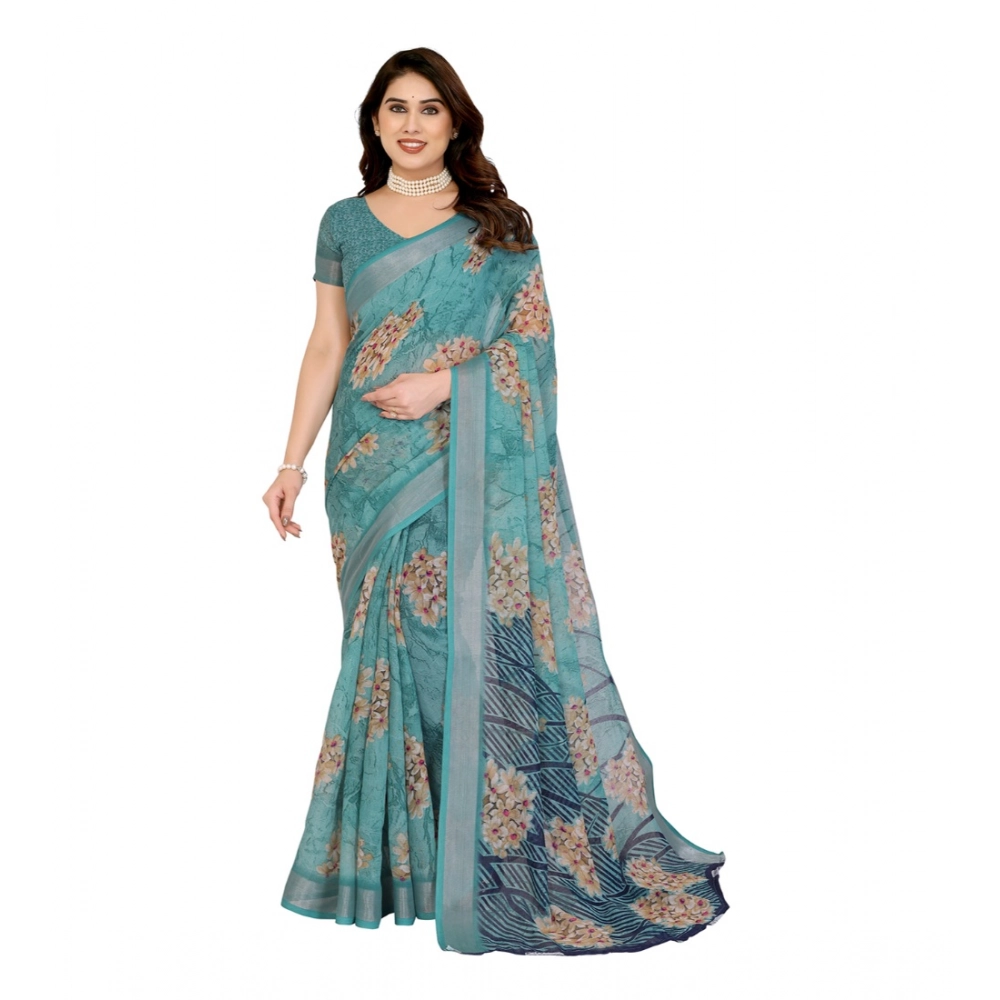 PID-62634-Generic-Women-s-Georgette-Printed-Saree-With-Unstitched-Blouse-5-5-Mtr-Turquoise-Green-1-1000x1000-1.webp Generic Women's Georgette Printed Saree With Unstitched Blouse 5.5Mtr (Turquoise Green) - Image 1