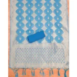 Generic Women's Banarasi Silk Printed Unstitched Salwar Suit Material With Dupatta (Sky Blue, 3Mtrs) - Image 2