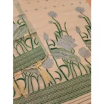 Generic Women's Banarasi Silk Printed Unstitched Salwar Suit Material With Dupatta (Cream, 3Mtrs) - Image 2