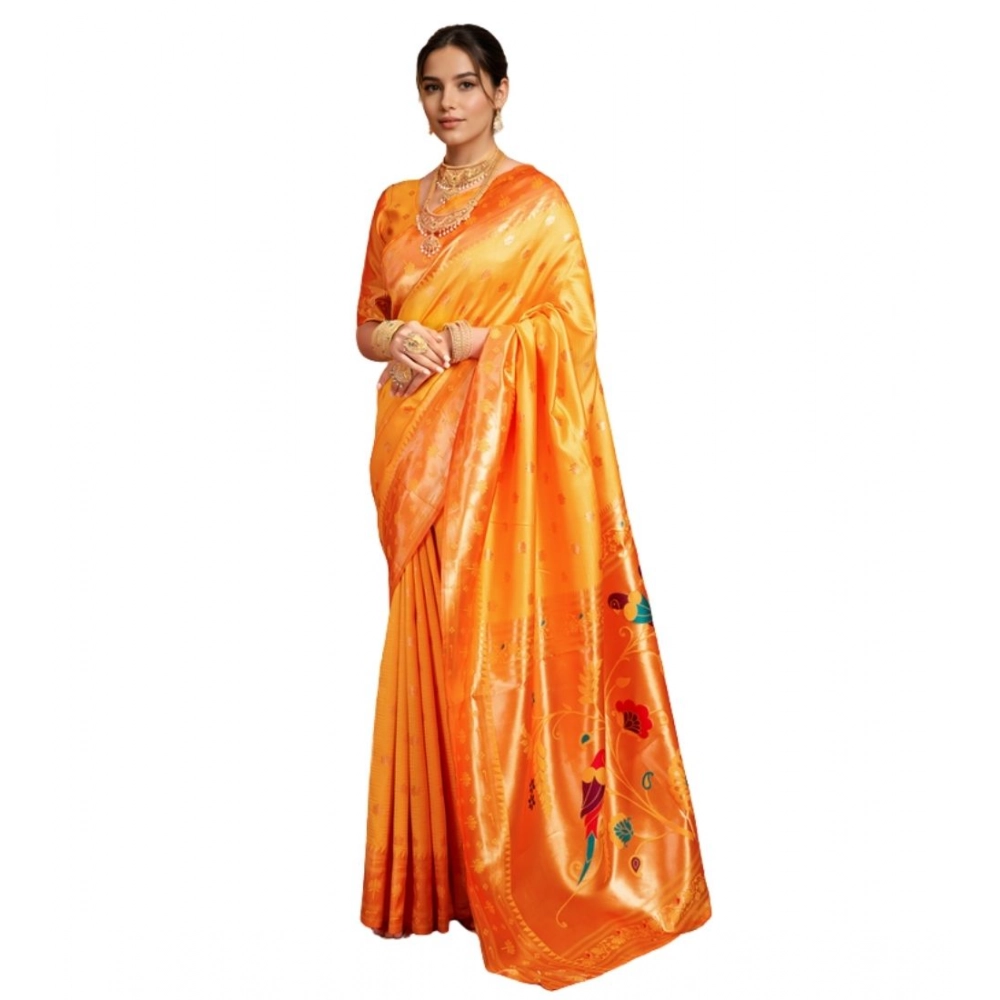 PID-62801-Generic-Women-s-Silk-Blend-Woven-Saree-With-Unstitched-Blouse-5-5-Mtr-Orange-1-1000x1000-1.webp Generic Women's Silk Blend Woven Saree With Unstitched Blouse 5.5Mtr (Orange) - Image 1