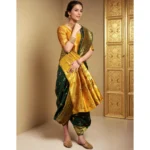 Generic Women's Silk Blend Zari Weaving Saree With Unstitched Blouse 5.5Mtr (Green (5)) - Image 2